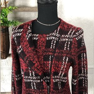NWT Chaps Sweater Jacket Blazer Plaid Zip Up Multi Style Jacket Casual Business